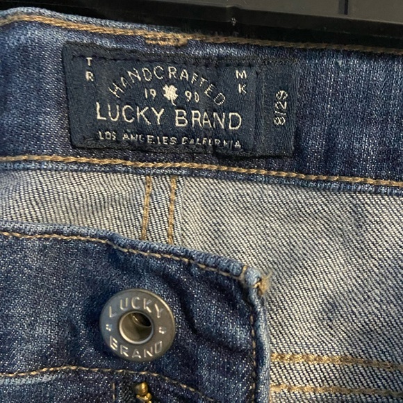 Lucky Brand Women’s Mollie Crop Distressed Denim Straight Jeans Size 8 / 29 - Picture 10 of 13